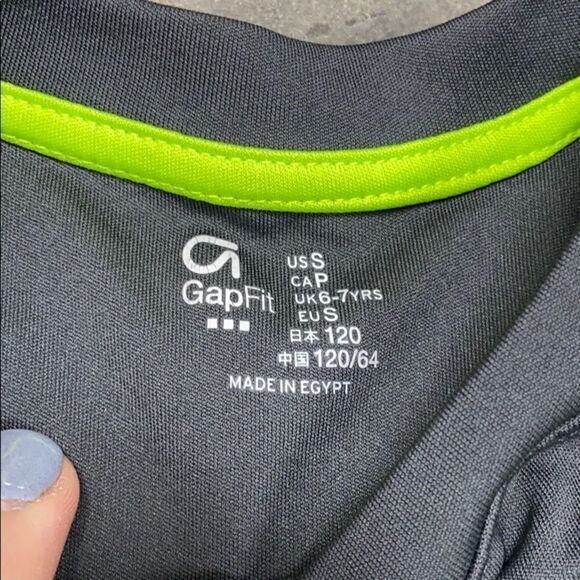 Gap Fit Active S/S Crew Boys T-shirt Grey size S - Picture 2 of 7